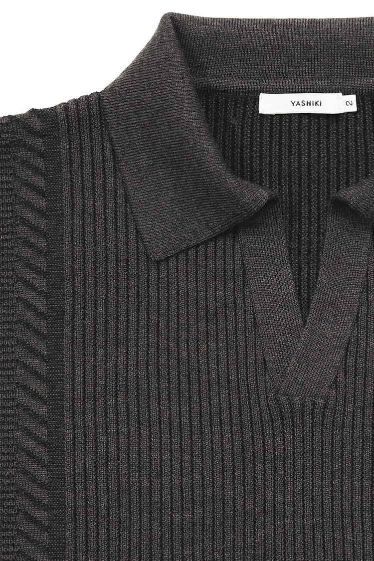 YASHIKI Setsuen Skipper Knit (Snow Smoke) BROWN