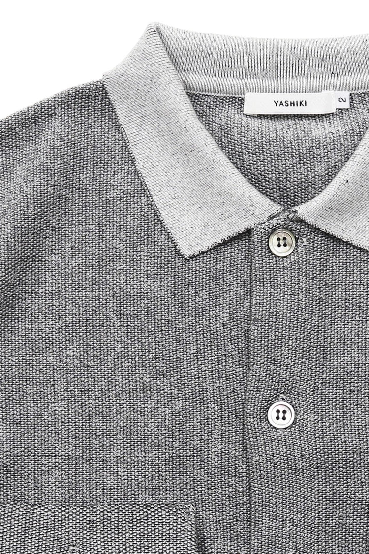 YASHIKI Haoto Collar Vest (Haoto) YSK-26SS-KN08 MIX GRAY