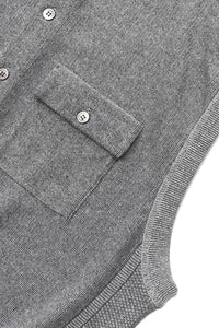 YASHIKI Haoto Collar Vest (Haoto) YSK-26SS-KN08 MIX GRAY