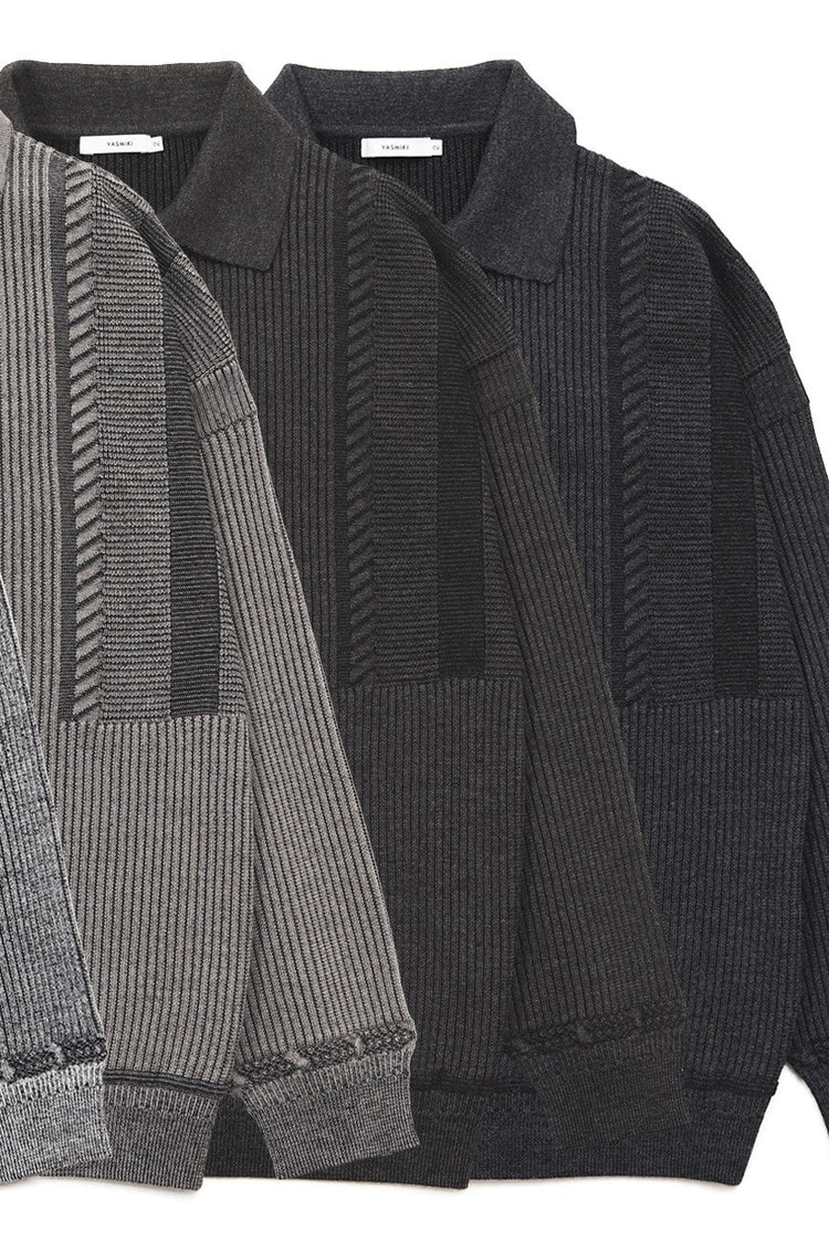 YASHIKI Setsuen Skipper Knit (Snow Smoke) BROWN