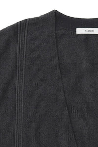 YASHIKI Shirotsume V-neck Vest (White Clover) YSK-26SS-KN09 BLACK