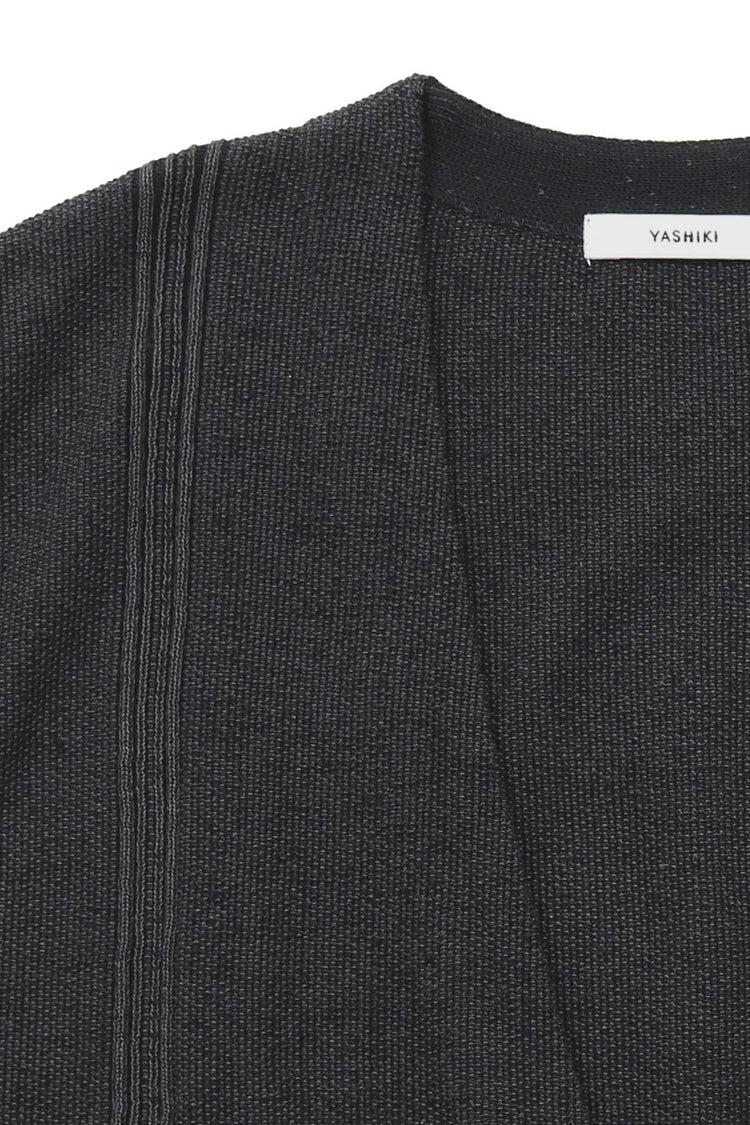 YASHIKI    Shirotsume V-neck Vest（白詰草） YSK-26SS-KN09 BLACK