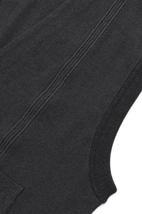 YASHIKI Shirotsume V-neck Vest (White Clover) YSK-26SS-KN09 BLACK
