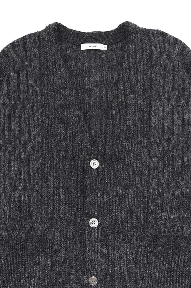 YASHIKI  Sekkei mohair Cardigan（雪景） BLACK
