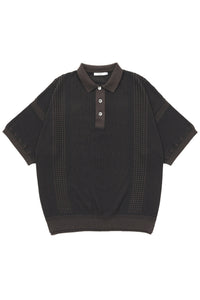 YASHIKI    Aotsuyu Knit Polo（青梅雨）YSK-26SS-KN11 BROWN
