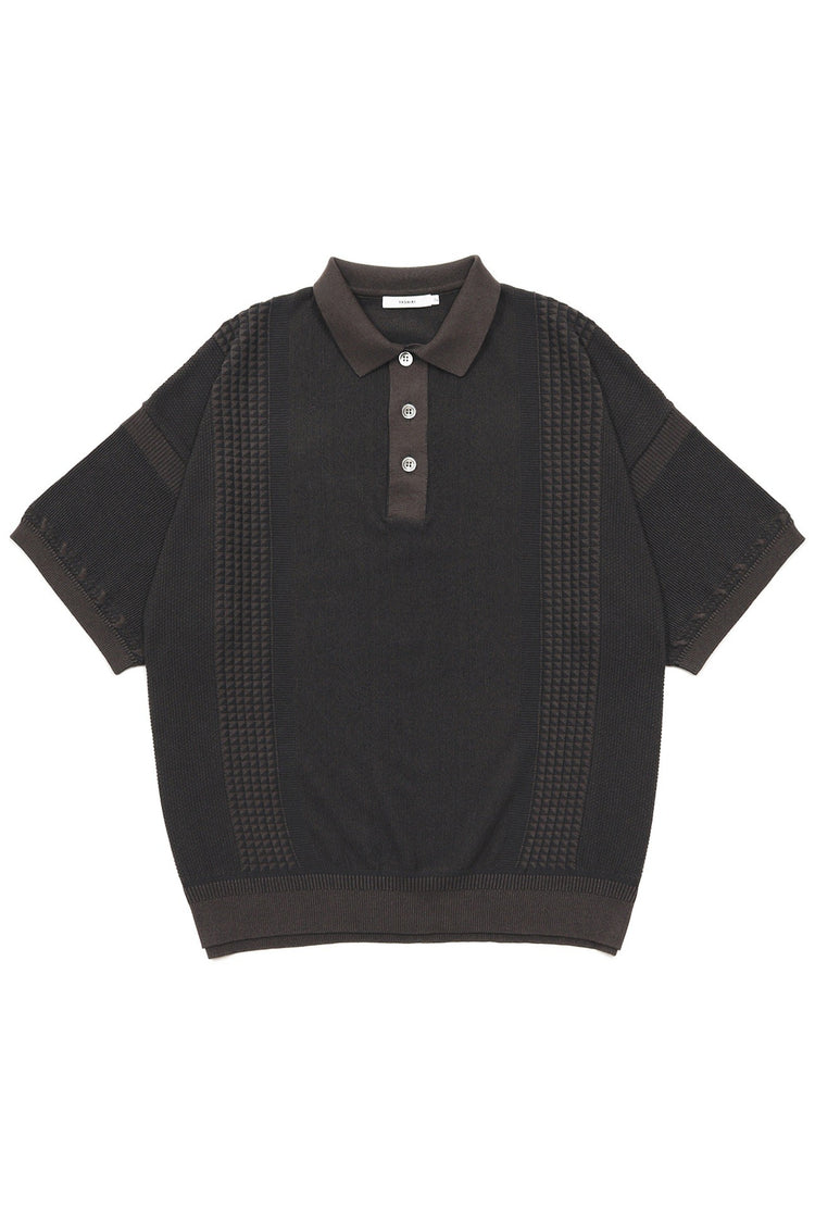 YASHIKI    Aotsuyu Knit Polo（青梅雨）YSK-26SS-KN11 BROWN