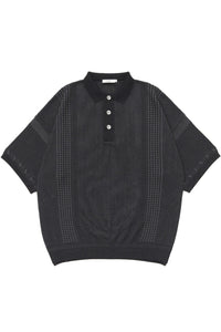 YASHIKI    Aotsuyu Knit Polo（青梅雨）YSK-26SS-KN11 BLACK