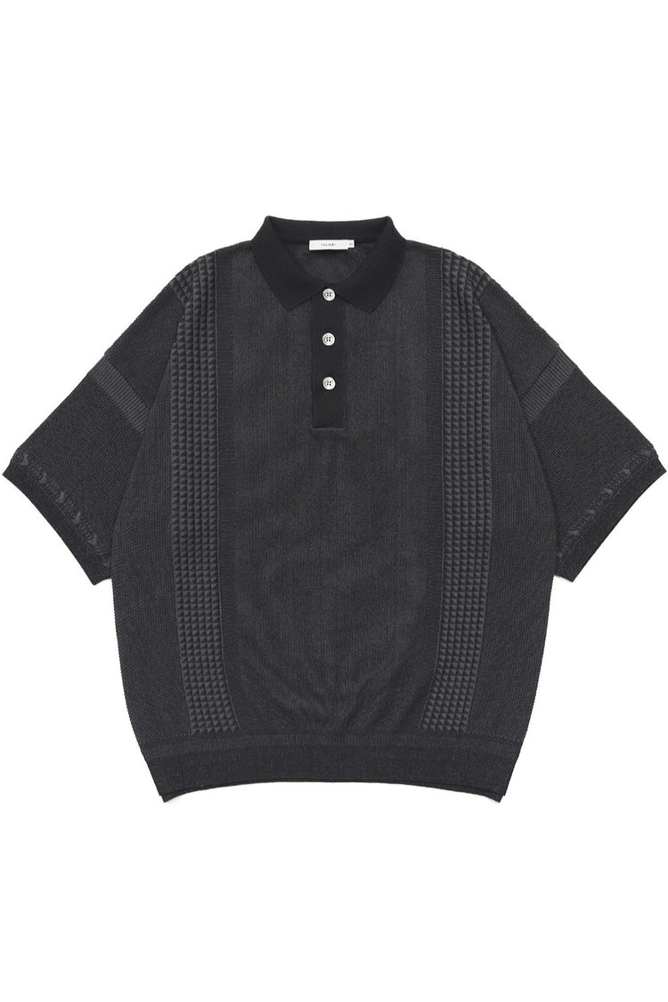 YASHIKI    Aotsuyu Knit Polo（青梅雨）YSK-26SS-KN11 BLACK