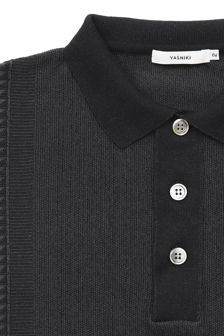 YASHIKI    Aotsuyu Knit Polo（青梅雨）YSK-26SS-KN11 BLACK