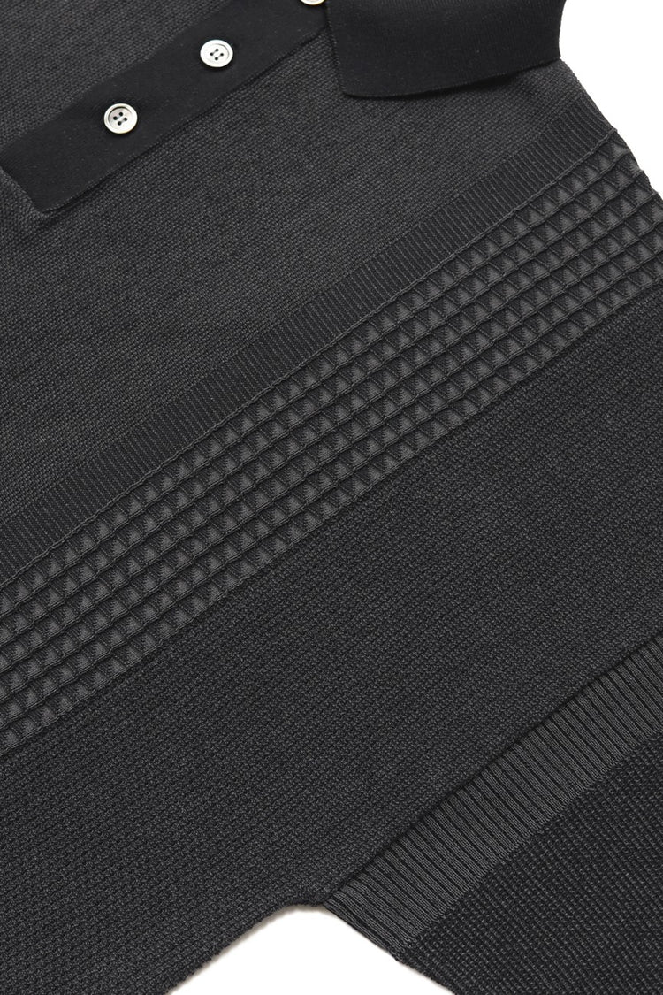 YASHIKI    Aotsuyu Knit Polo（青梅雨）YSK-26SS-KN11 BLACK
