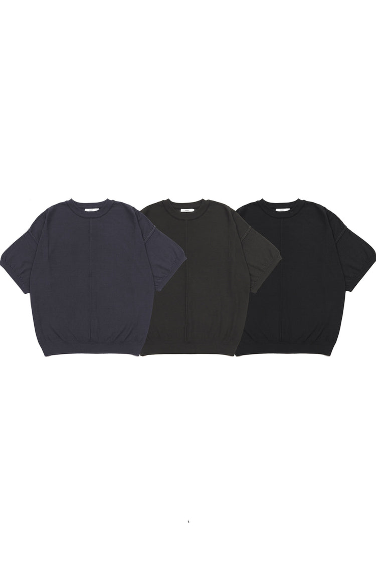 YASHIKI    Mebuki S/S Knit （芽吹き）YSK-26SS-KN12 CHARCOAL