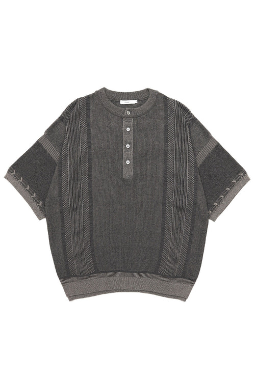 YASHIKI    Ryokufu Henley Knit（緑風）YSK-26SS-KN13 GREIGE