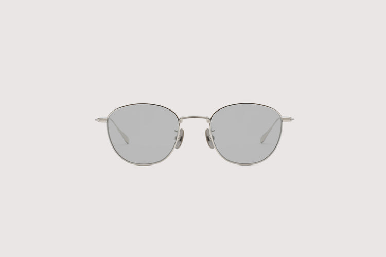 NOCHINO OPTICAL KOUGETSU #1. PLUTINUM SILVER × CLEAR TO D.GREY (Photochromic Model)