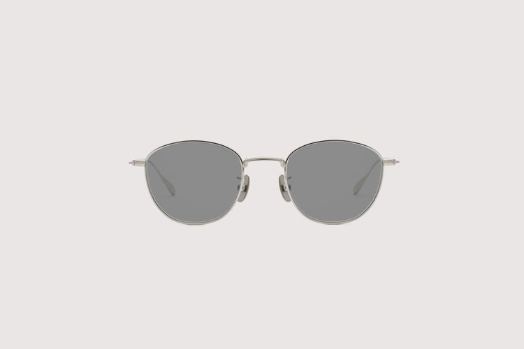 NOCHINO OPTICAL KOUGETSU #1. PLUTINUM SILVER × CLEAR TO D.GREY (Photochromic Model)