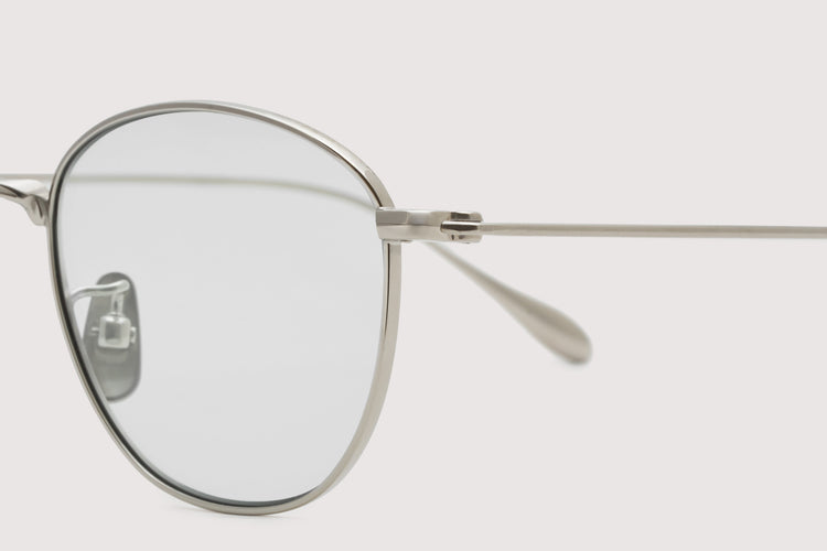 NOCHINO OPTICAL KOUGETSU #1. PLUTINUM SILVER × CLEAR TO D.GREY (Photochromic Model)