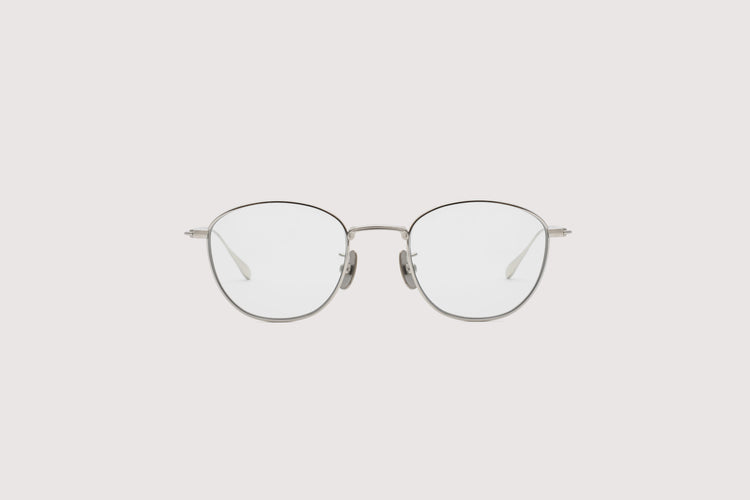 NOCHINO OPTICAL KOUGETSU #1. PLUTINUM SILVER × CLEAR TO D.GREY (Photochromic Model)