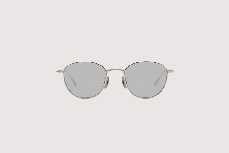 NOCHINO OPTICAL  KOUGETSU #1. PLUTINUM SILVER × CLEAR to D.GREY (調光)