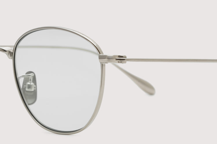 NOCHINO OPTICAL  KOUGETSU #1. PLUTINUM SILVER × CLEAR to D.GREY (調光)