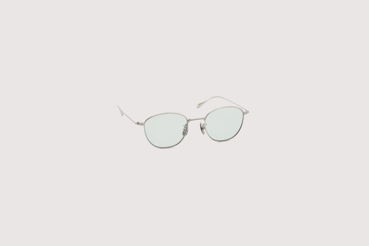 NOCHINO OPTICAL KOUGETSU #2. PLUTINUM SILVER × GREY GREEN to D.GREY (dimming)