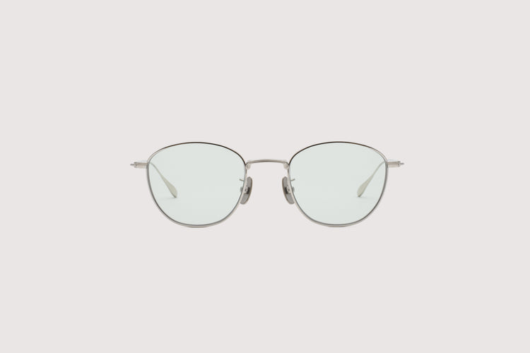 NOCHINO OPTICAL KOUGETSU #2. PLUTINUM SILVER × GREY GREEN to D.GREY (dimming)