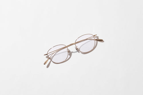 NOCHINO OPTICAL KOUGETSU #3. CHAMPAGNE GOLD × CLEAR TO D.GREY (Photochromic Model)