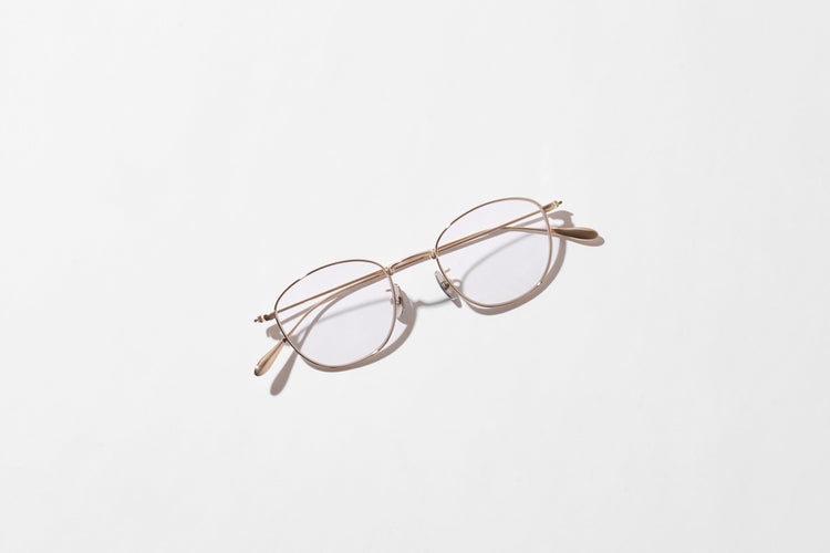 NOCHINO OPTICAL KOUGETSU #3. CHAMPAGNE GOLD × CLEAR TO D.GREY (Photochromic Model)