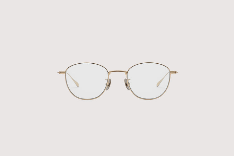 NOCHINO OPTICAL KOUGETSU #3. CHAMPAGNE GOLD × CLEAR TO D.GREY (Photochromic Model)