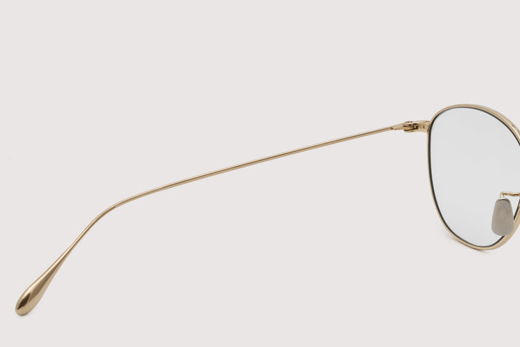 NOCHINO OPTICAL KOUGETSU #3. CHAMPAGNE GOLD × CLEAR TO D.GREY (Photochromic Model)