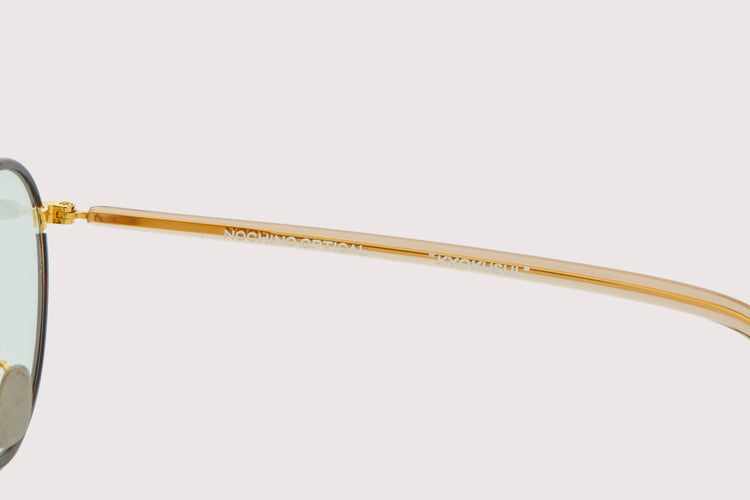 NOCHINO OPTICAL / KYOKUSUI #3. RICH AMBER & CHAMPAGNE GOLD × GREY GREEN TO D.GREY (Photochromic Model)