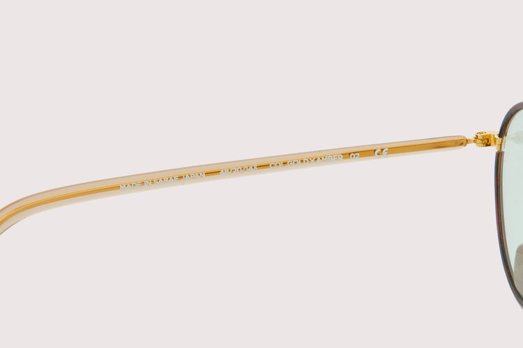 NOCHINO OPTICAL / KYOKUSUI #3. RICH AMBER & CHAMPAGNE GOLD × GREY GREEN TO D.GREY (調光モデル)