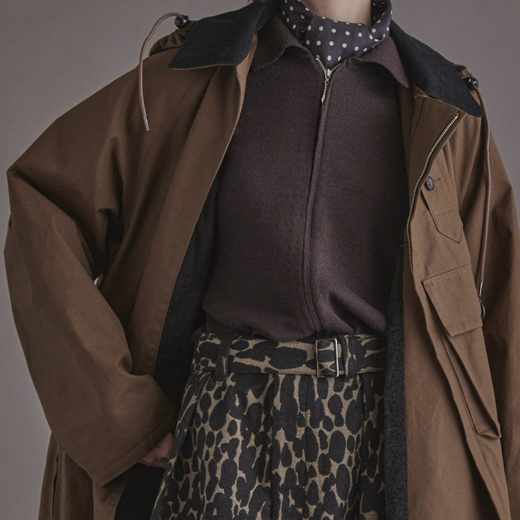 HAVERSACK / オイルクロス ラグランコート BROWN