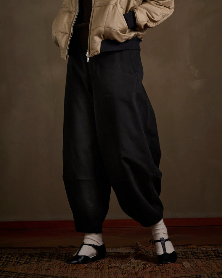 HAVERSACK / 462529 Cotton Drill Military Pants 05 BLACK