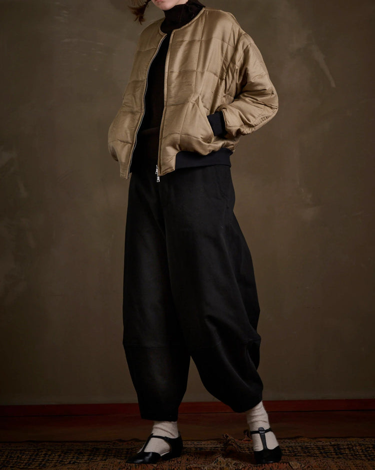 HAVERSACK / 462529 Cotton Drill Military Pants 05 BLACK