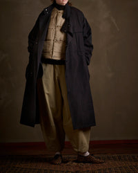 HAVERSACK / 472532 80/2 Chambray Stand Collar Long Coat