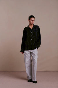 OLD JOE BRAND ORIGINAL PRINTED OPEN COLLAR SHIRTS (KASURI) Long-sleeve 261OJ-SH16
