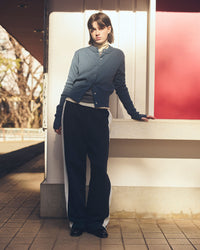 THE SHINZONE  LONG RIB CARDIGAN 84 D.BLUE