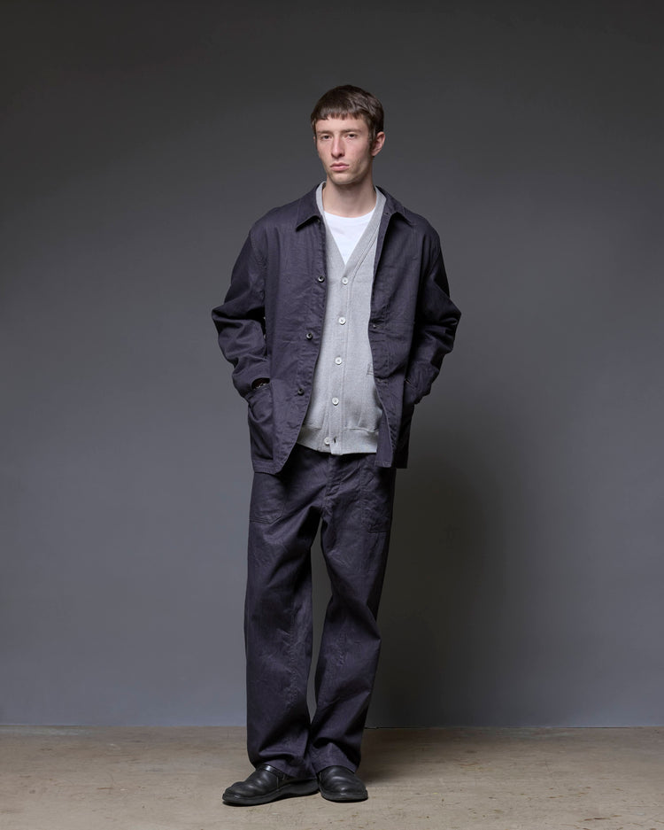 A VONTADE  40's Coverall -C/L Herringbone- VTD-0573-JK EGGPLANT