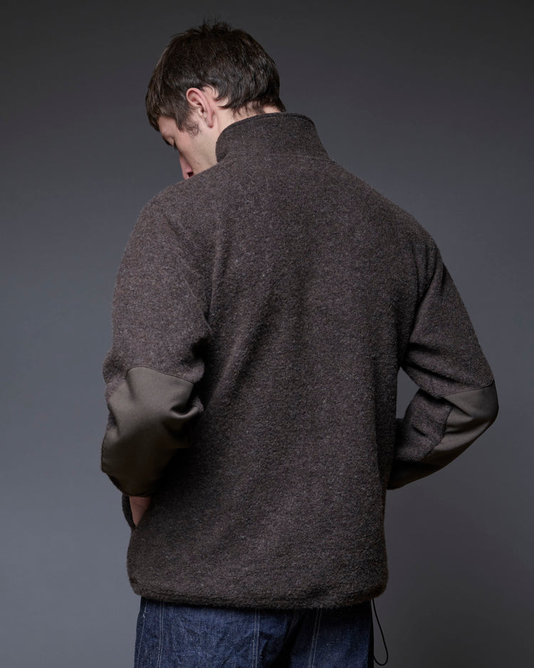 A VONTADE  Wool Pile Half Zip Pullover VTD-0640-CS #9 DK.BROWN