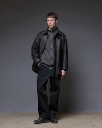 A VONTADE   Big Waffle Drivers Zip Cardigan VTD-0602-CS BLACK