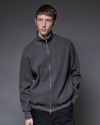 A VONTADE   Big Waffle Drivers Zip Cardigan VTD-0602-CS BLACK