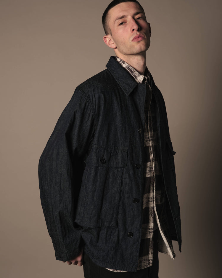 A VONTADE  Naval Utility Jacket - BLACK Denim- #9 BLACK