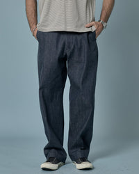 A VONTADE / Compact Border Half Zip Polo SS 1 ECRU*MARINE