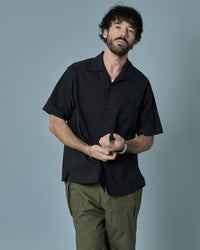 A VONTADE / Open Collar Shirts S/S 9 BLACK