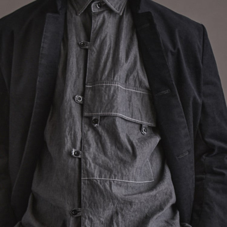 HAVERSACK / Regular Collar Semi-Long Work Shirt