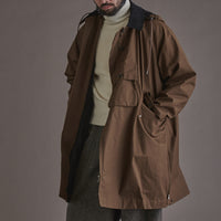 HAVERSACK / Oilcloth Raglan Coat BROWN