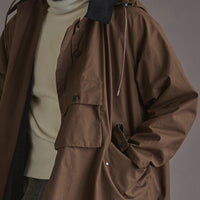 HAVERSACK / Oilcloth Raglan Coat BROWN
