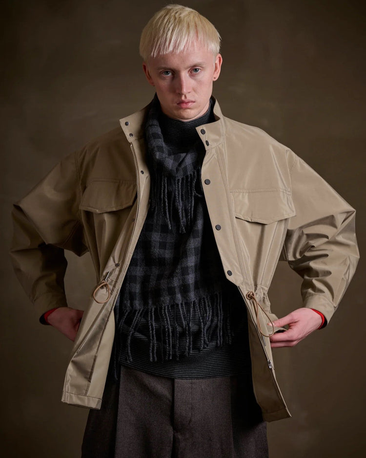 HAVERSACK / 472504 シルクコーティングフィールドジャケット BLACK