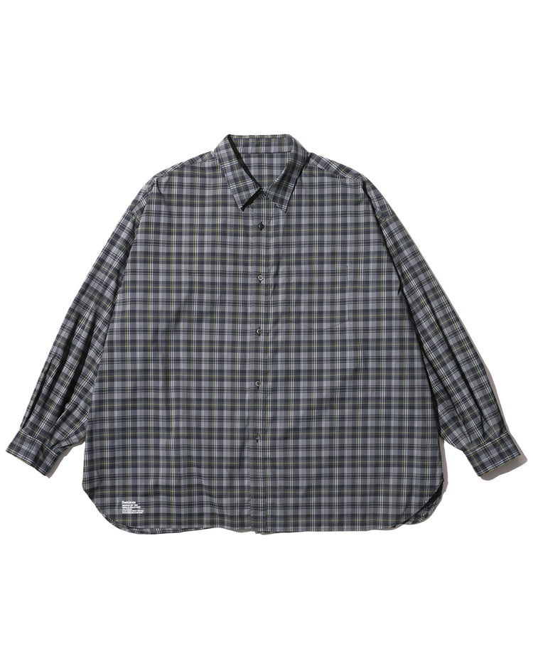 FreshService  MADRAS DRY TECH REGULAR COLLAR SHIRT   GRAY