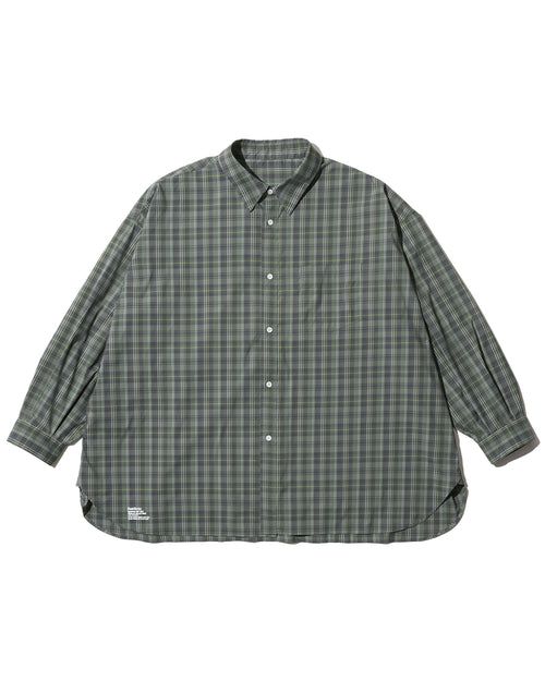 FreshService  MADRAS DRY TECH REGULAR COLLAR SHIRT   KHAKI