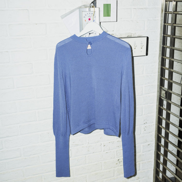 MEYAME / TEAR SHAPE KNIT CHARCOAL